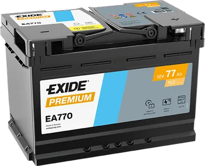 Exide Premium (EA770) 77Ah 760Ah R+