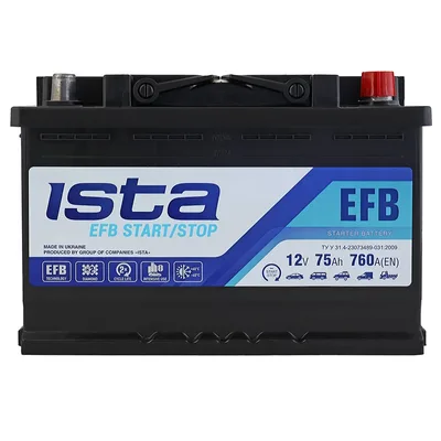 ISTA Start/Stop EFB 75Ah 760A R+ (L3)
