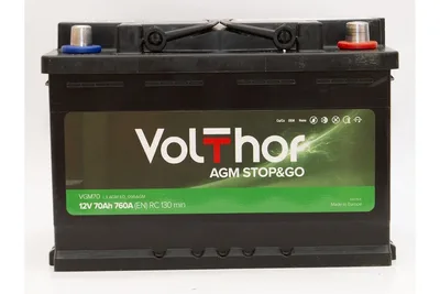 Volthor AGM 70Ah 760A R+