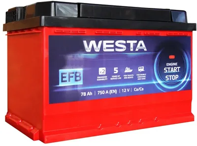 Westa 78Ah 750A R+